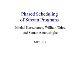 Phased Scheduling of Stream Programs