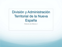 División y Administración Territorial de la Nueva