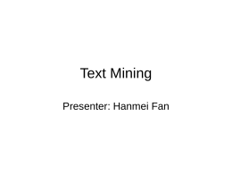 Text Mining - Università degli Studi di Roma Tor