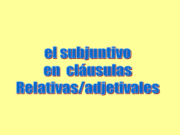Subjuntivo en cláusulas relativas