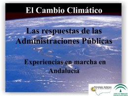 El Cambio Climático en Andalucía JJAA