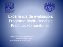 Experiencia de evaluación: Programa institucional