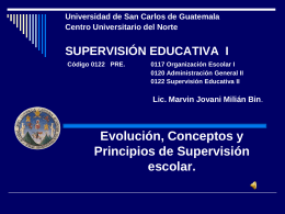 Evolución y Conceptos de Supervisión escolar.