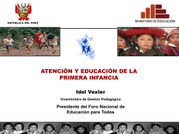 MODELOS DE ATENCIÓN EDUCATIVA EN EL PROGRAMA DE