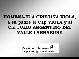Homenaje a Cristina Viola, al Capitán Viola y al
