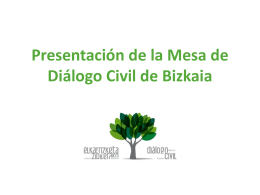 Presentación de la Mesa de Diálogo Civil de