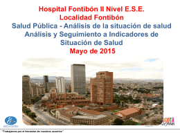 Diapositiva 1 - Hospital Fontibón ESE