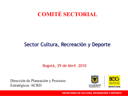 Diapositiva 1 - Secretaría de Cultura, Recreación
