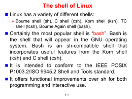 Bash shell - Università di Siena