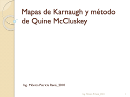 Mapas de Karnaugh y método de Quine McCluskey