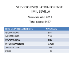 SERVICIO PSIQUIATRÍA FORENSE. I.M.L SEVILLA