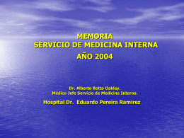 MEMORIA SERVICIO DE MEDICINA INTERNA AÑO 2004