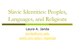 Slavic Identities: Peoples, Languages, and