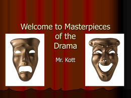 Welcome to Masterpieces of the Drama