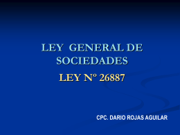LEY GENERAL DE SOCIEDADES LEY Nº 26887