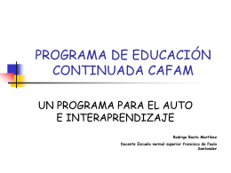 PROGRAMA DE EDUCACIÓN CONTINUADA CAFAM