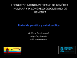 Diapositiva 1 - Genética y Salud Pública |