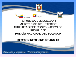 POLICÍA NACIONAL DEL ECUADOR DEPARTAMENTO DE
