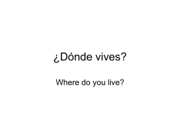 ¿Dónde vives?