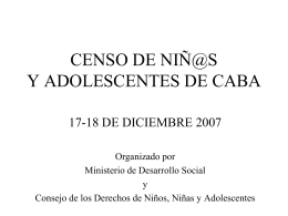 CENSO DE NIÑ@S Y ADOLESCENTES DE CABA
