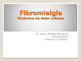 Fibromialgia Síndrome de dolor crónico