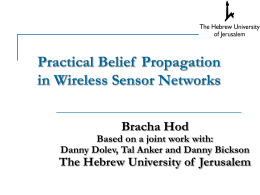 Practical Belief Propagation in WSNs