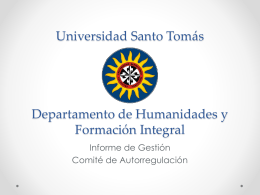 Universidad Santo Tomás Departamento de