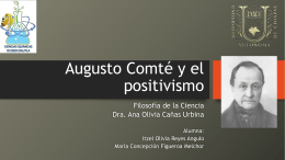 Augusto Comté y el positivismo