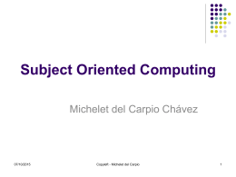 Subject Oriented Computing [Programming]