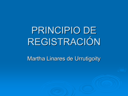 PRINCIPIO DE REGISTRACIÓN