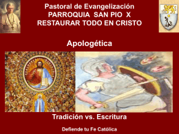 Pastoral de Evangelización PARROQUIA SAN PIO X