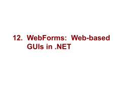 12. WebForms - University of Illinois at Chicago