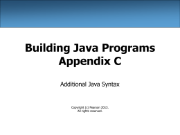 CSE 142 Python Slides - Building Java Programs: A