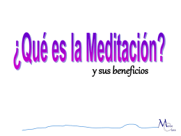 ¿Qué es la meditación?