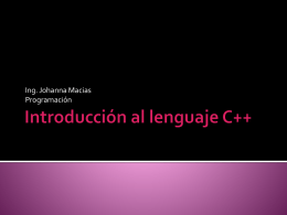 Introducción al lenguaje C++