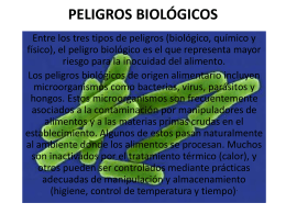 PELIGROS BIOLÓGICOS - Aula Virtual FCEQyN