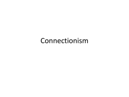 Connectionism - Michael Johnson`s Homepage