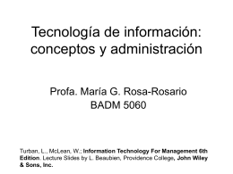 Tecnología de información: conceptos y