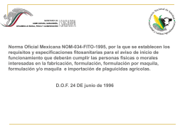 Norma Oficial Mexicana NOM-034-FITO