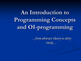 An Introduction to Programming Concepts and