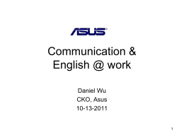 Communication & English @ work