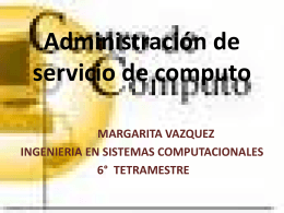 Administración de servicio de computo