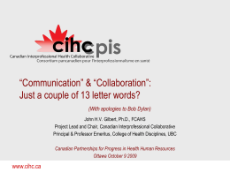 Communication” & “Collaboration”: Just a couple of