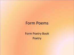 Form Poems