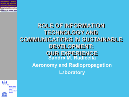 ROLE OF INFORMATION TECHNOLOGY AND COMMUNICATIONS