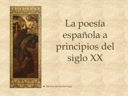 La poesía española a principios del siglo XX