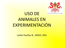 POLÍTICAS DE USO DE ANIMALES EN EXPERIMENTACIÓN