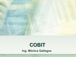 COBIT - Inicio - Página web de Ing. Mónica
