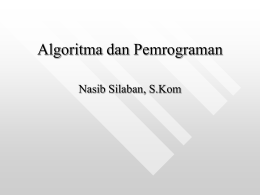 T1063 Algoritma dan Pemrograman