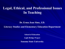 Legal Aspects of Teaching